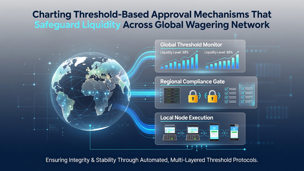 Flowchart showing liquidity protection layers in international betting approval workflows