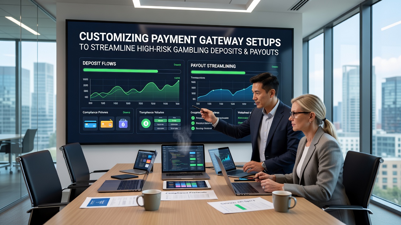 Dashboard view of customized payout routing and settlement cycles in a gambling payment system