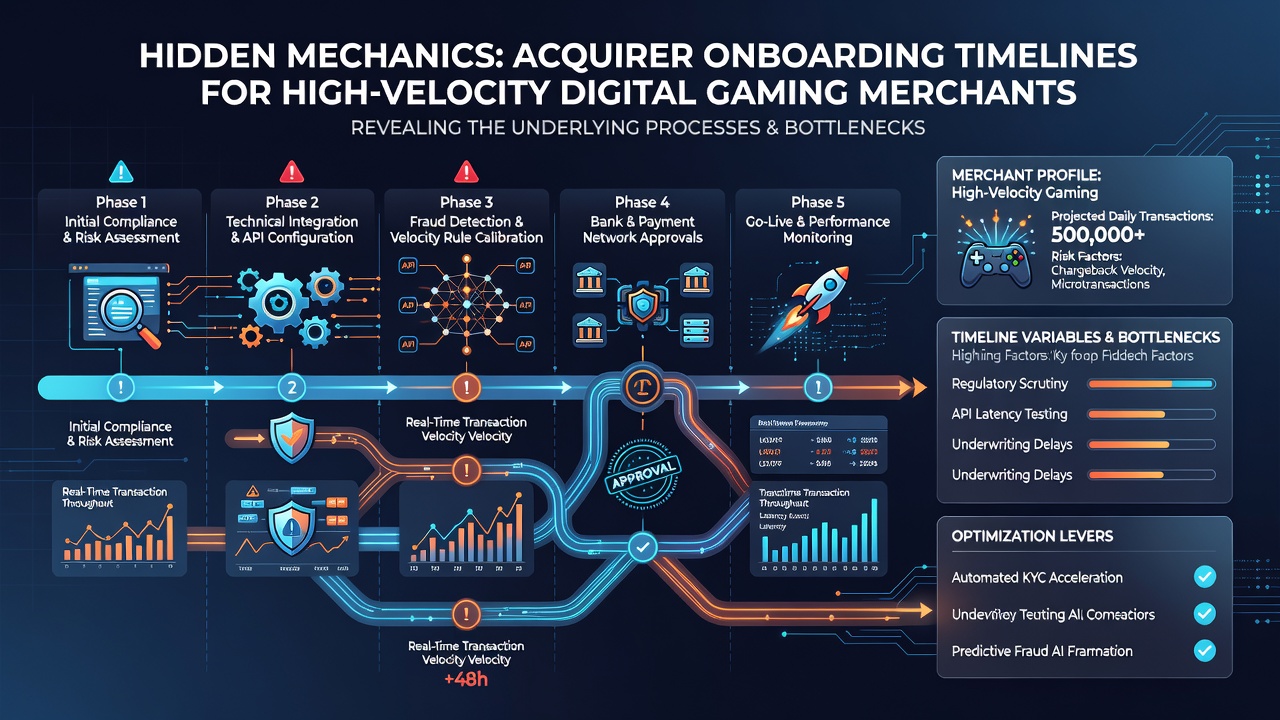 Illustration of risk assessment dashboard used during acquirer reviews for gaming payment processors